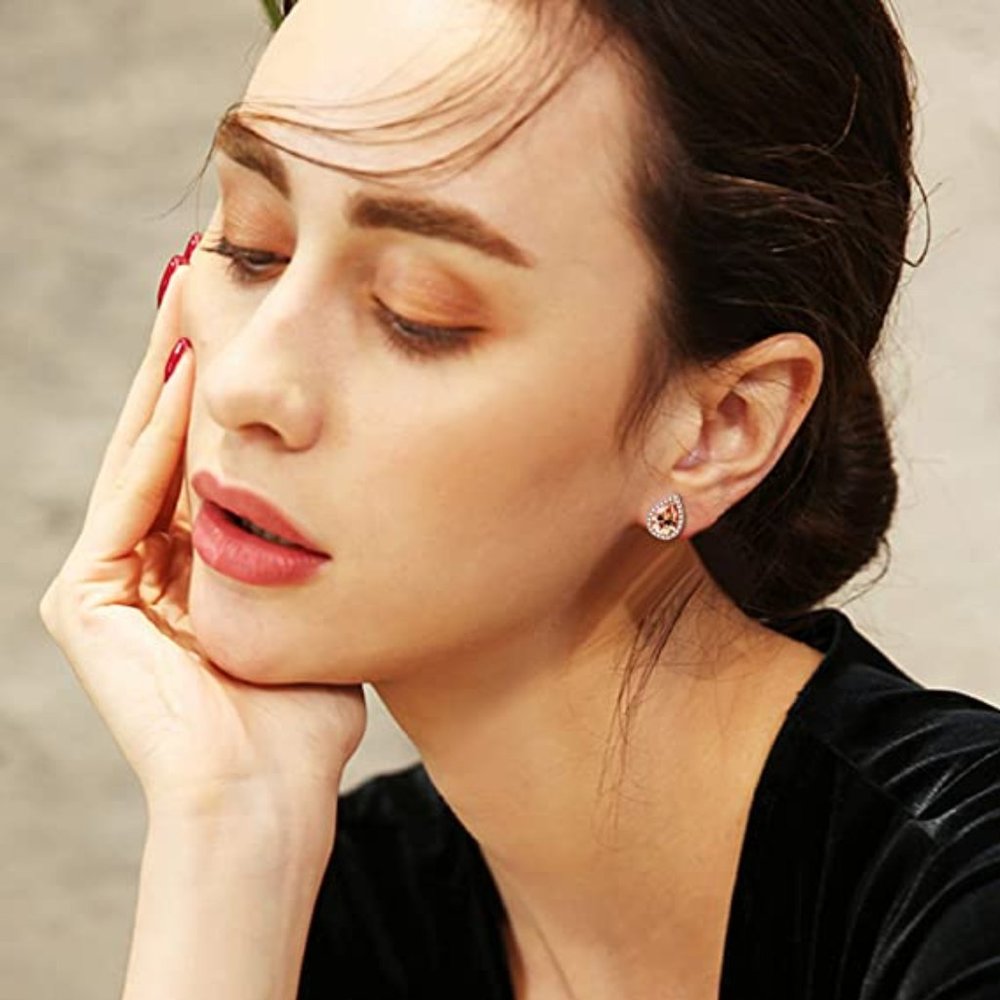 5 Pairs CZ Stud Earrings Set for Women and Men